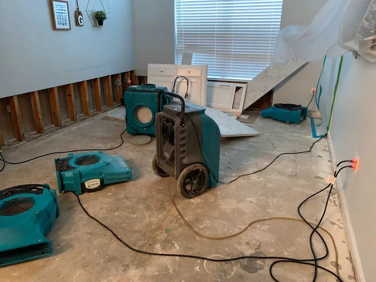 Dehumidifier in flood-cut room for Water Extraction & Removal in South Londonderry